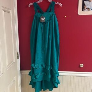 Matilda Jane seriously sweet hi-low dress Teal size 14 Kids Dress NEW!!